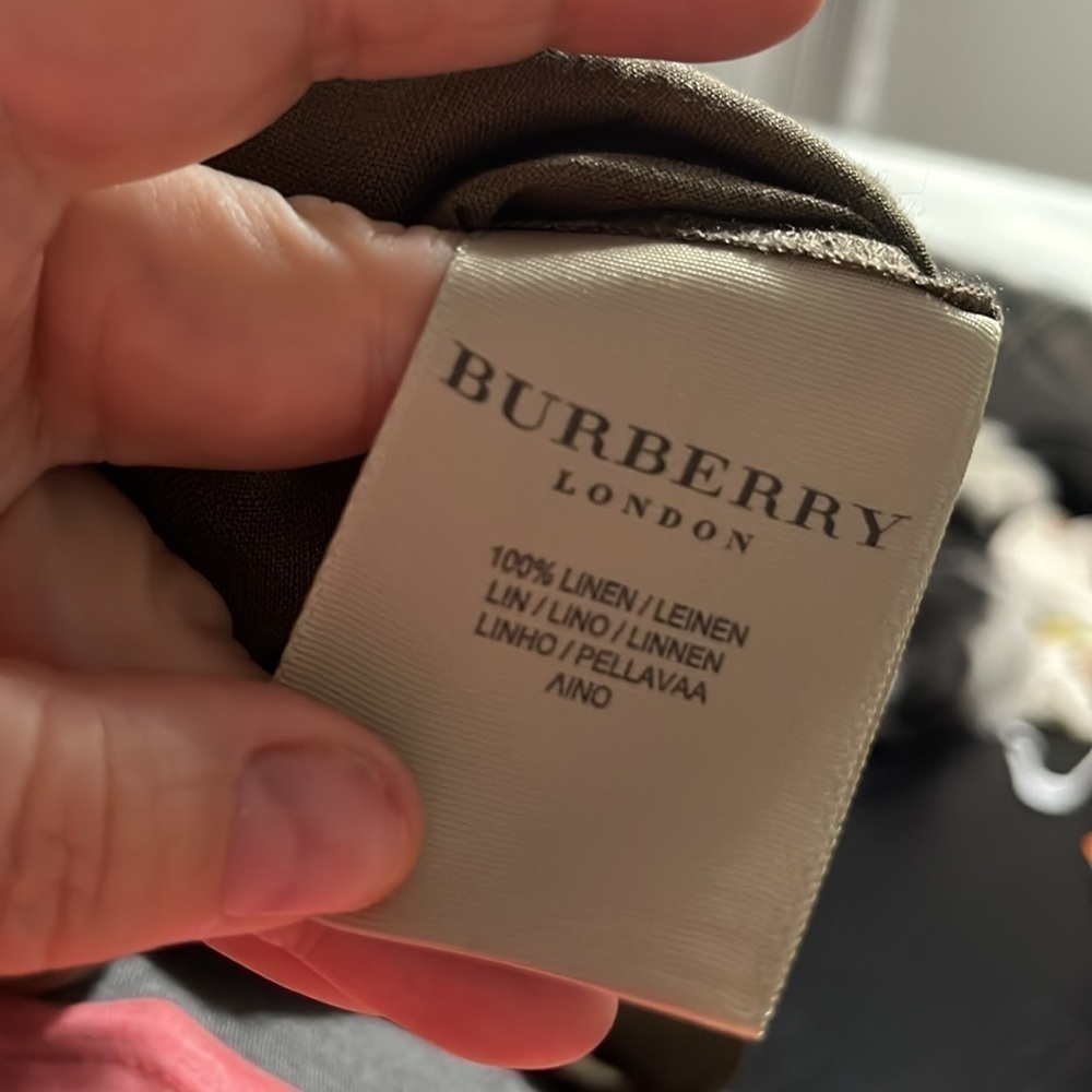 Burberry Rare Vintage Belted Linen Dress - Picture 4 of 6